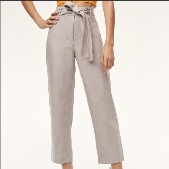 Aritzia Pants - Wilfred Jallade Linen Pant grey 8